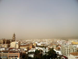 Sicht über Malaga
