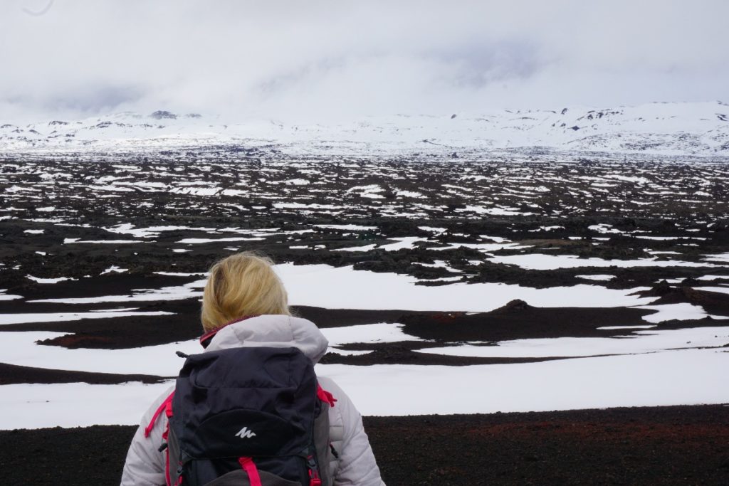 Askja Landschaft mit Schnee