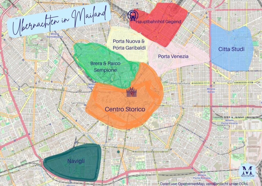 Karte Mailand Viertel
