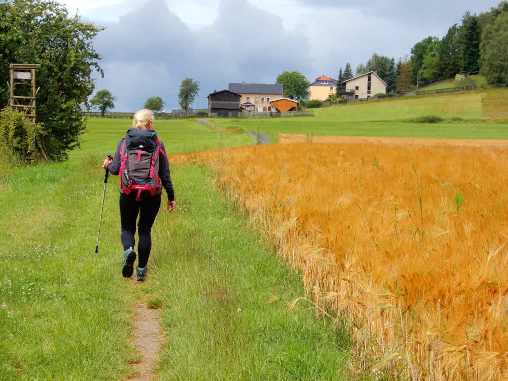 Wandern mt Trekkingstock