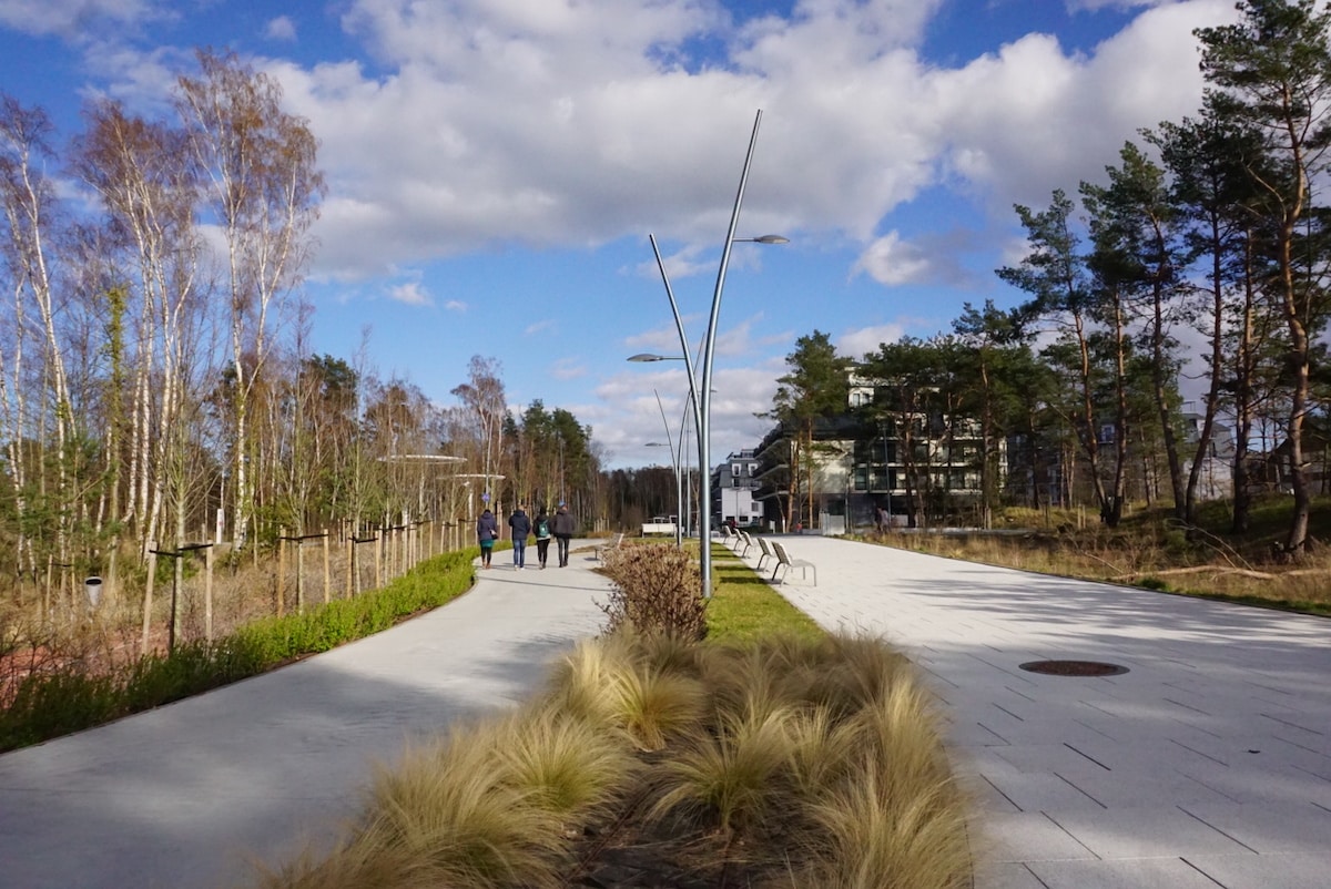 ruhiger Teil der Promenade in Swinemünde