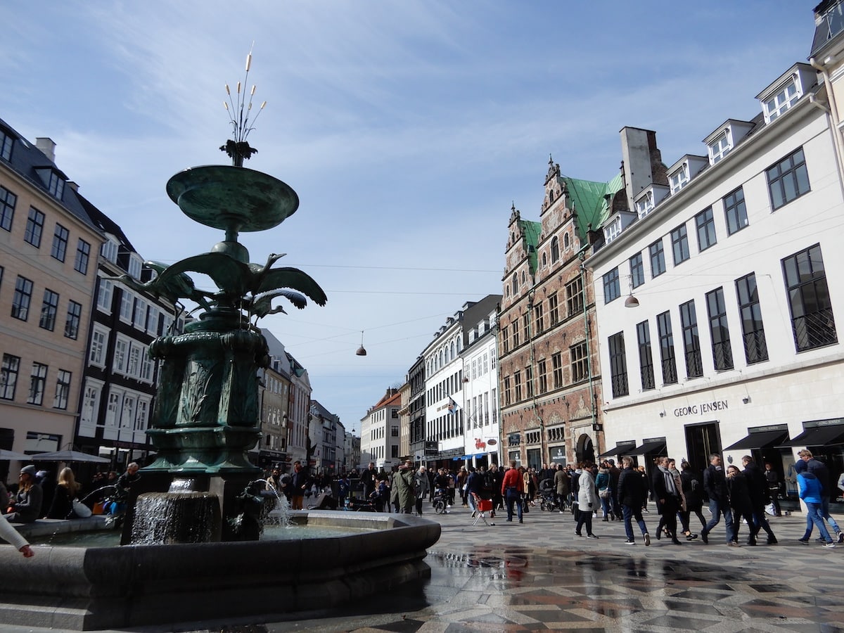 Kopenhagen Innenstadt mit Brunnen