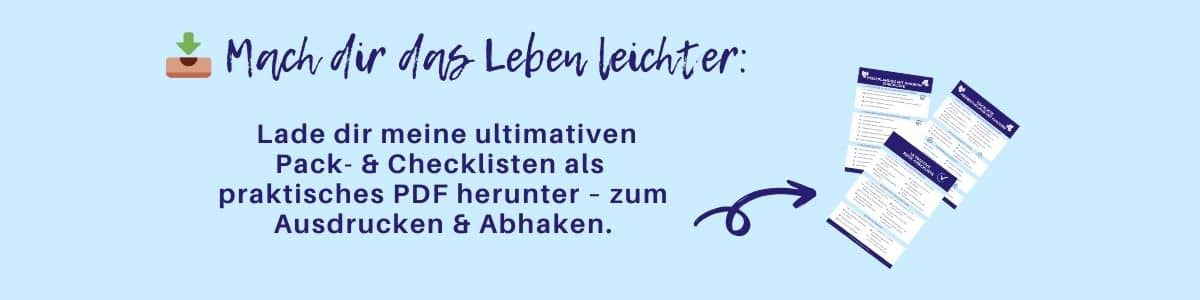 Packliste zum runterladen
