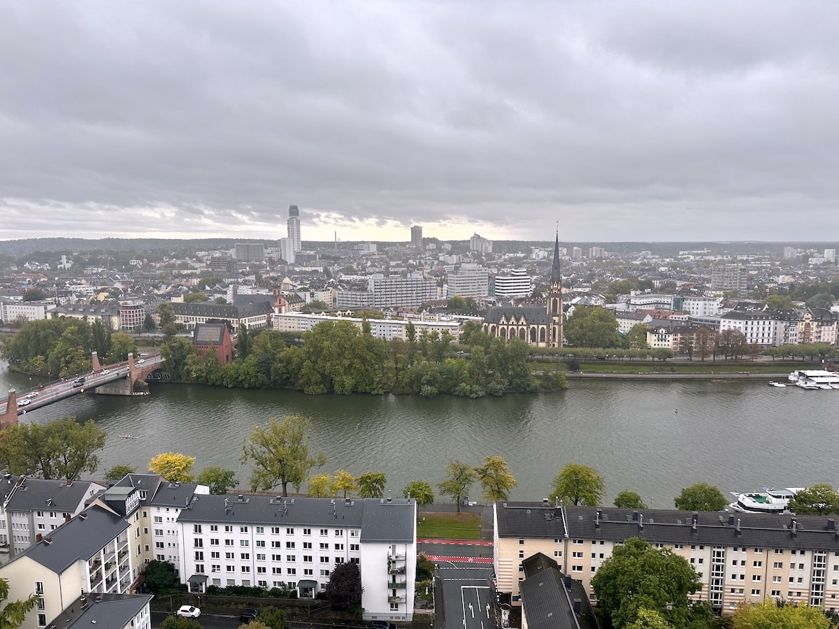 Blick auf Sachsenhausen in Frankfurt