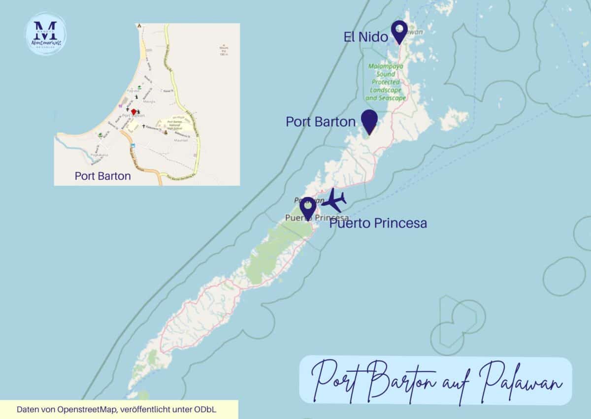 Karte Palawan